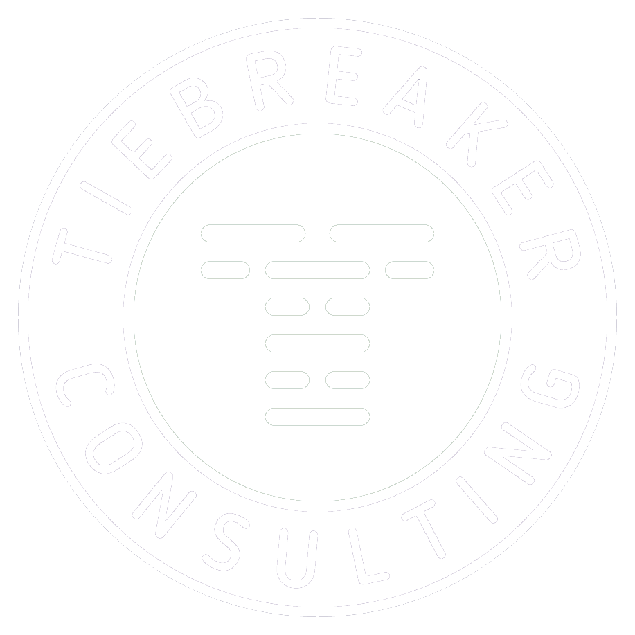 Tiebreaker vit logotyp